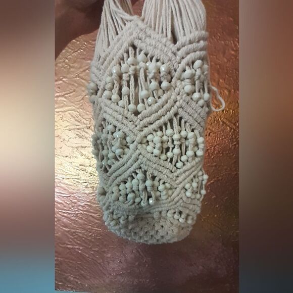 Zara Woven Macrame Bucket Bag - Picture 6 of 14
